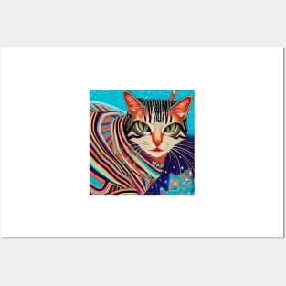 Psychedelic Cat Posters and Art